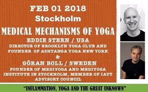 Sweden: Medical Mechanisms of Yoga – Evening Talk with Eddie Stern (USA) and Göran Boll (Stokholm)