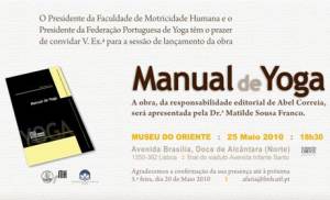 Portugal: Lançamento do livro "Manual de Yoga" de Abel Correia