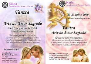 Curso de Tantra a Arte do Amor Sagrado