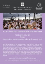 Portugal: Curso da Técnica de Meditação IAM da Amma em Braga