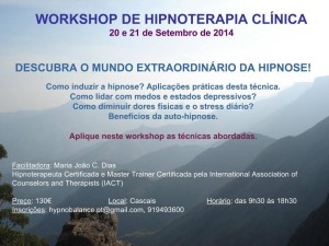 Portugal: Workshop de Hipnoterapia, 20 e 21 de Setembro, Cascais