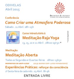 Portugal: Brahma Kumaris – Conferência – Como Criar Uma Atmosfera Poderosa