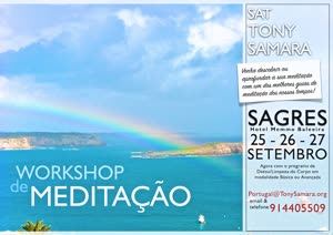 Portugal: Retiro / Workshop de Limpeza e Meditação com Tony Samara – Algarve