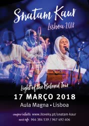 Portugal: SNATAM KAUR (EUA) em CONCERTO na AULA MAGNA em Lisboa