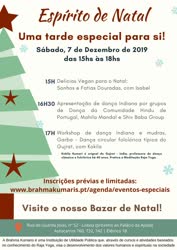 Portugal: Espírito de Natal – Uma tarde especial para si – na Brahma Kumaris