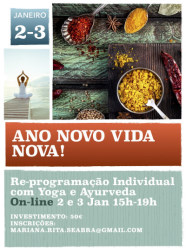 Portugal: Re-Programação Individual com Yoga e Ayurveda – ONLINE – c/ a Prof. Doutora Mariana Seabra